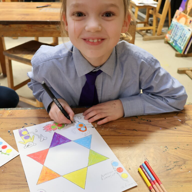 student colouring