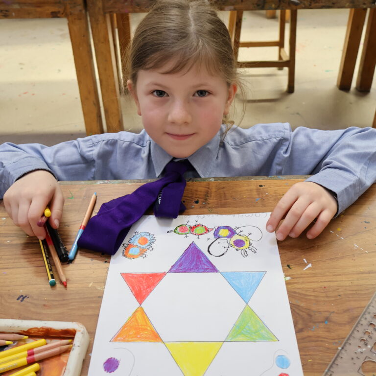 student colouring