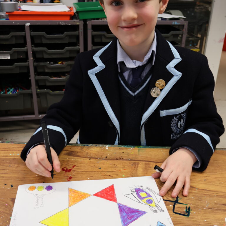 student colouring