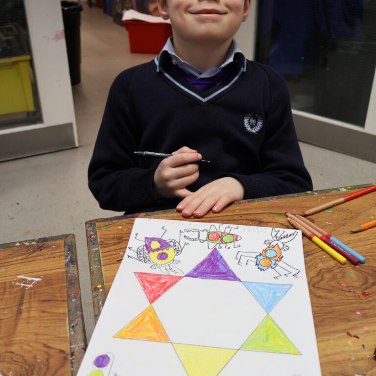 student colouring