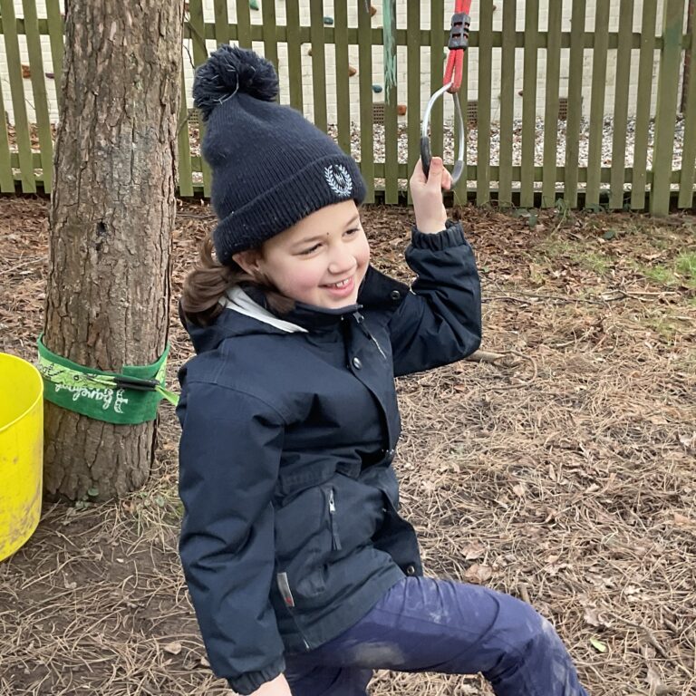 student playing
