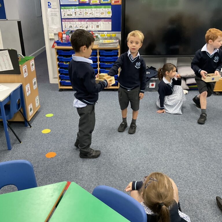 reception students playing